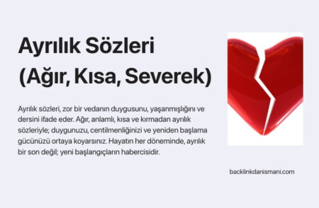 ayrılık sözleri
