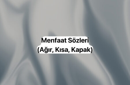 Menfaat Sözleri
