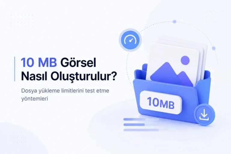 10 MB Görsel Nasıl Oluşturulur? Dosya Yükleme Limitlerini Test Etme Yöntemleri